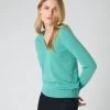 Women's Phoebe V Neck Cashmere Jumper Opal Green -Cozy Fashion Shop SS24 NPW001800B OPL 1