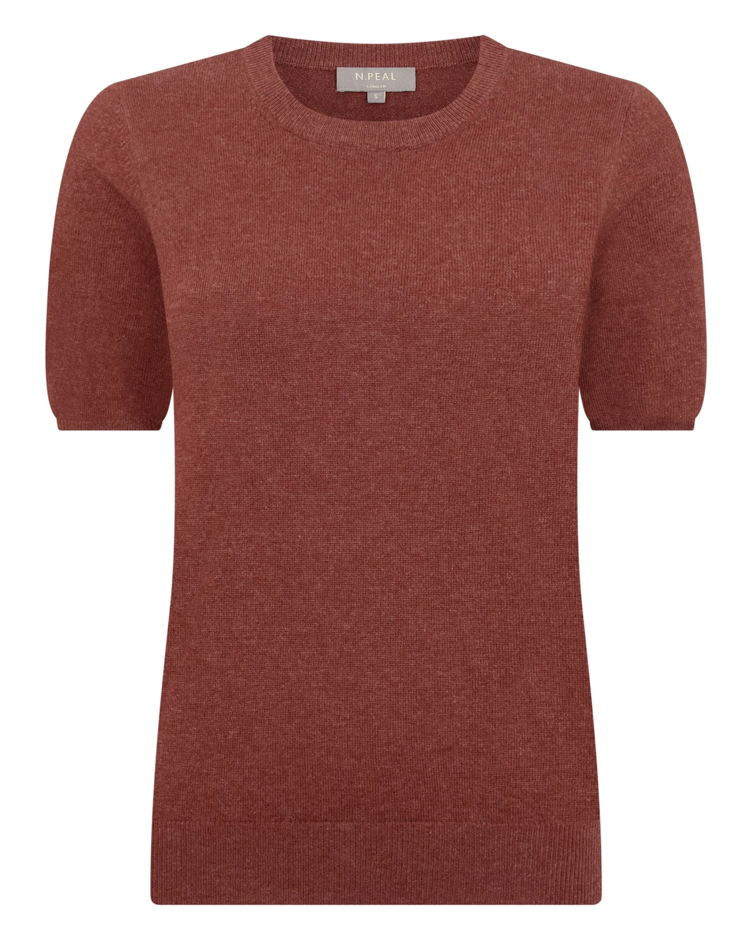 Women's Milly Classic Cashmere T-Shirt Terracotta Brown 4 Women's Milly Classic Cashmere T-Shirt Terracotta Brown - Image 2