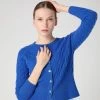 Women's Myla Cable Cashmere Cardigan Sonic Blue -Cozy Fashion Shop SS24 NPW002087 SON 1