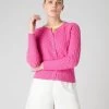 Women's Myla Cable Cashmere Cardigan Vibrant Pink 2 Women's Myla Cable Cashmere Cardigan Vibrant Pink -Cozy Fashion Shop SS24 NPW002087 VPO 1