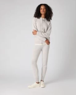 Women's Ada Cashmere Hoodie Pebble Grey -Cozy Fashion Shop SS24 NPW002181 P46 3