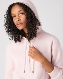 Women's Ada Cashmere Hoodie Quartz Pink 11 Women's Ada Cashmere Hoodie Quartz Pink -Cozy Fashion Shop SS24 NPW002181 QPN 6