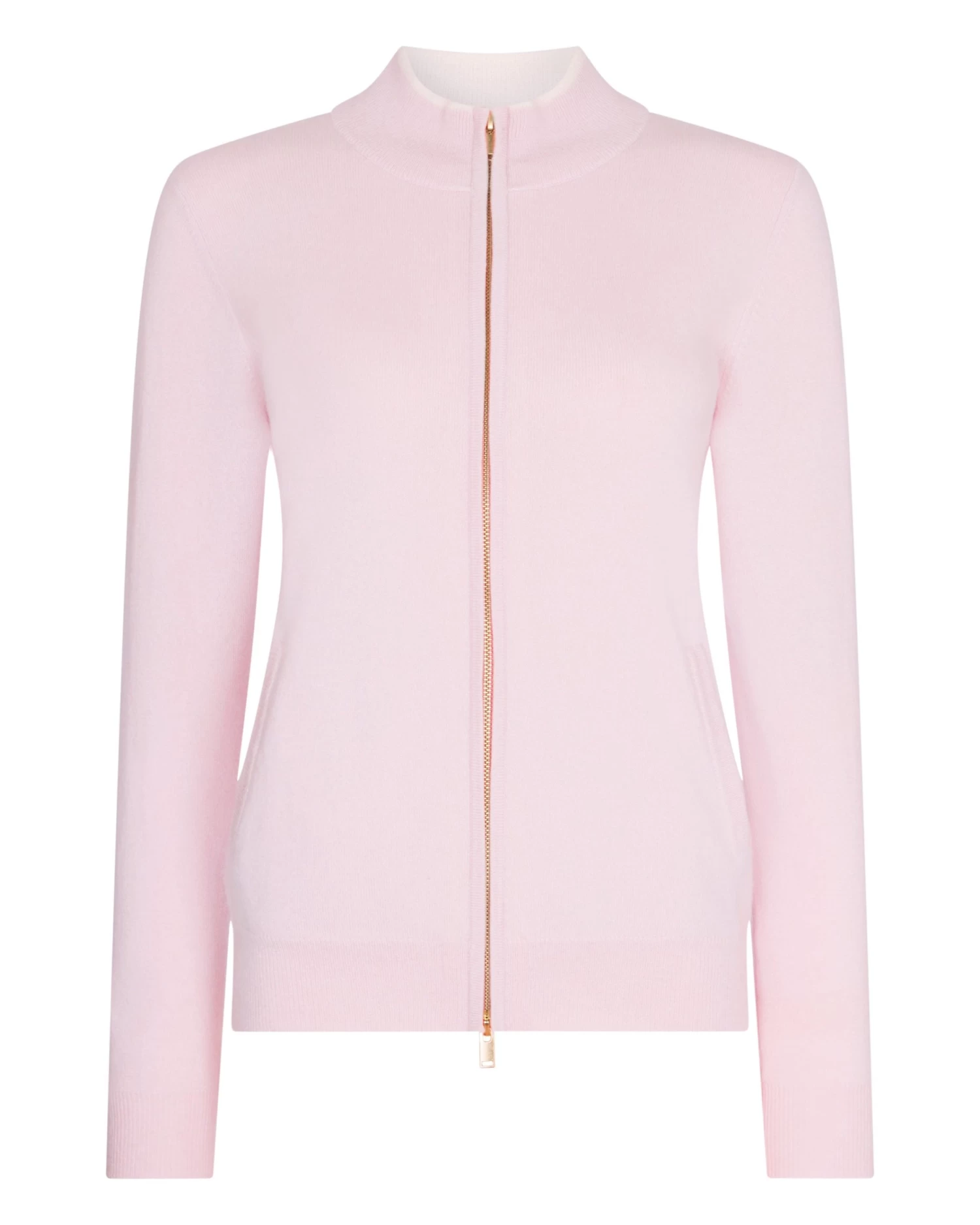Women's Alisa Full Zip Cashmere Cardigan Quartz Pink 4 Women's Alisa Full Zip Cashmere Cardigan Quartz Pink - Image 2