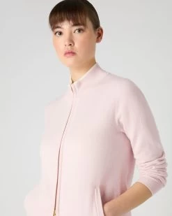 Women's Alisa Full Zip Cashmere Cardigan Quartz Pink 12 Women's Alisa Full Zip Cashmere Cardigan Quartz Pink -Cozy Fashion Shop SS24 NPW002182 QPN 5