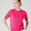 Women's Cotton Cashmere T-Shirt Crush Pink
