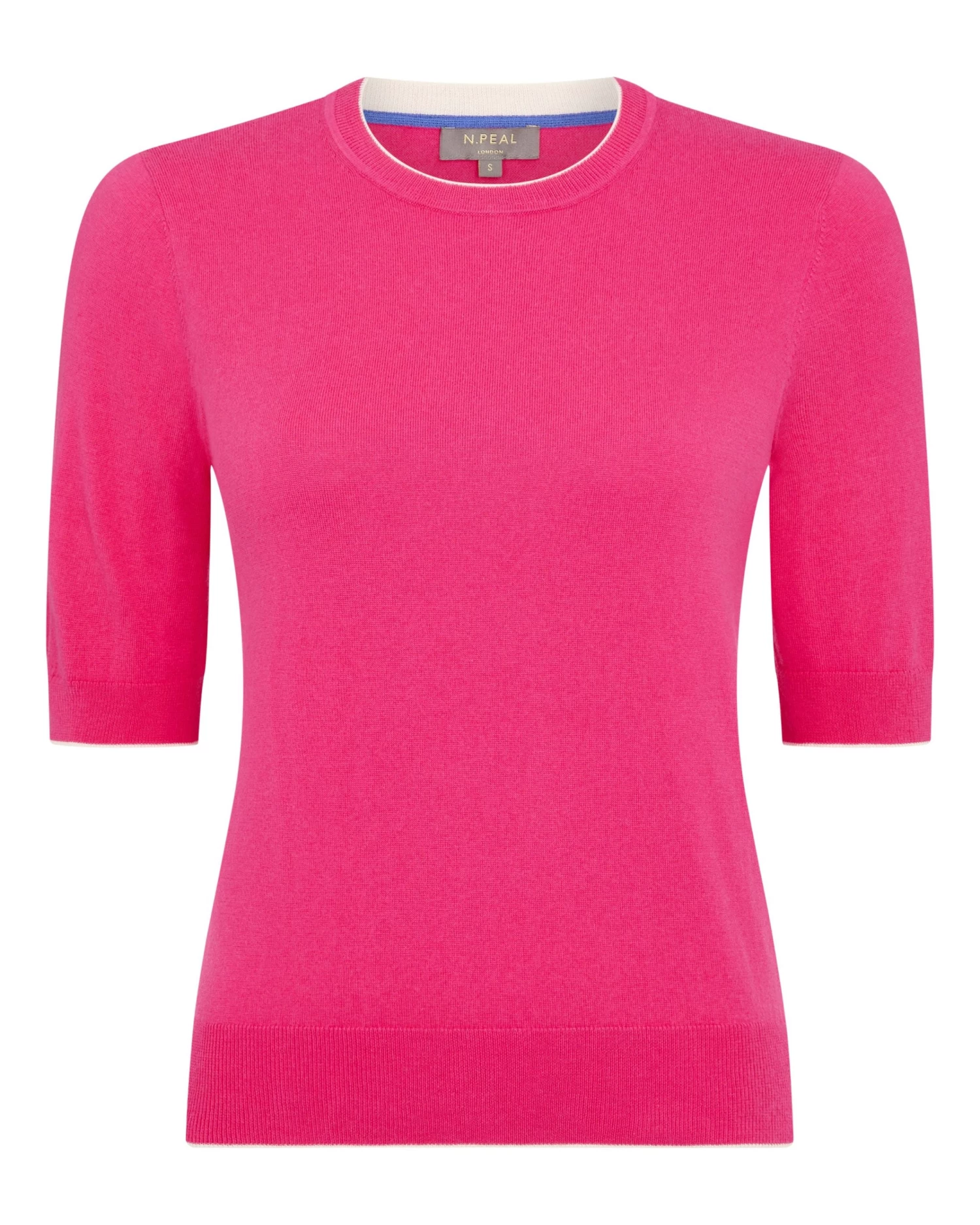 Women's Cotton Cashmere T-Shirt Crush Pink 4 Women's Cotton Cashmere T-Shirt Crush Pink - Image 2