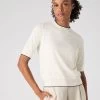 Women's Cotton Cashmere T-Shirt New Ivory White