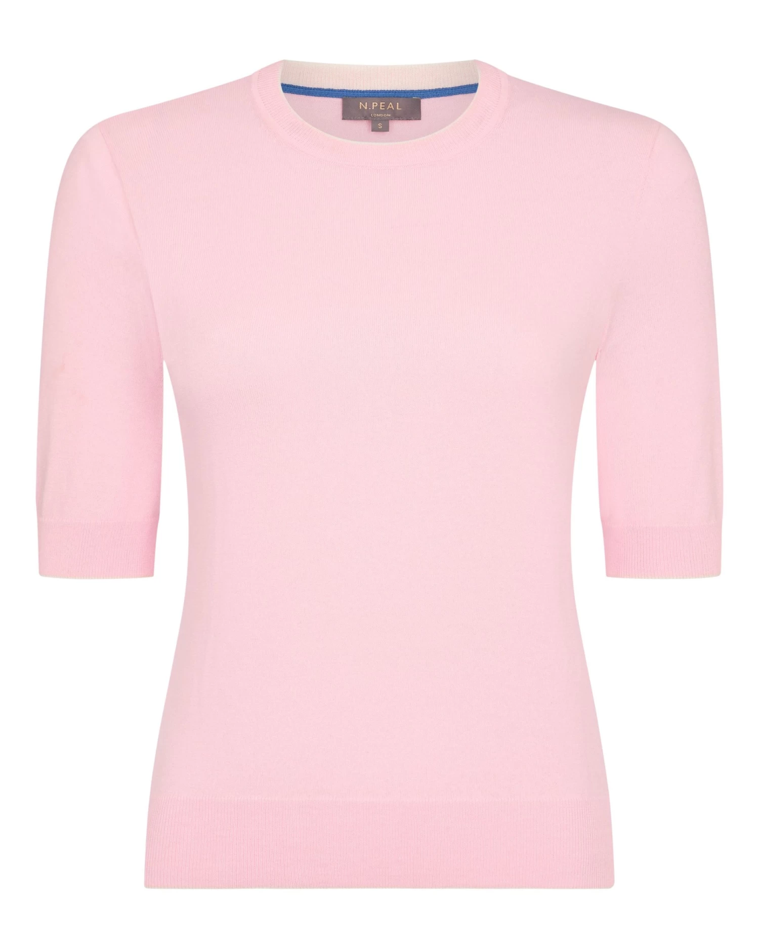 Women's Cotton Cashmere T-Shirt Spring Pink 4 Women's Cotton Cashmere T-Shirt Spring Pink - Image 2
