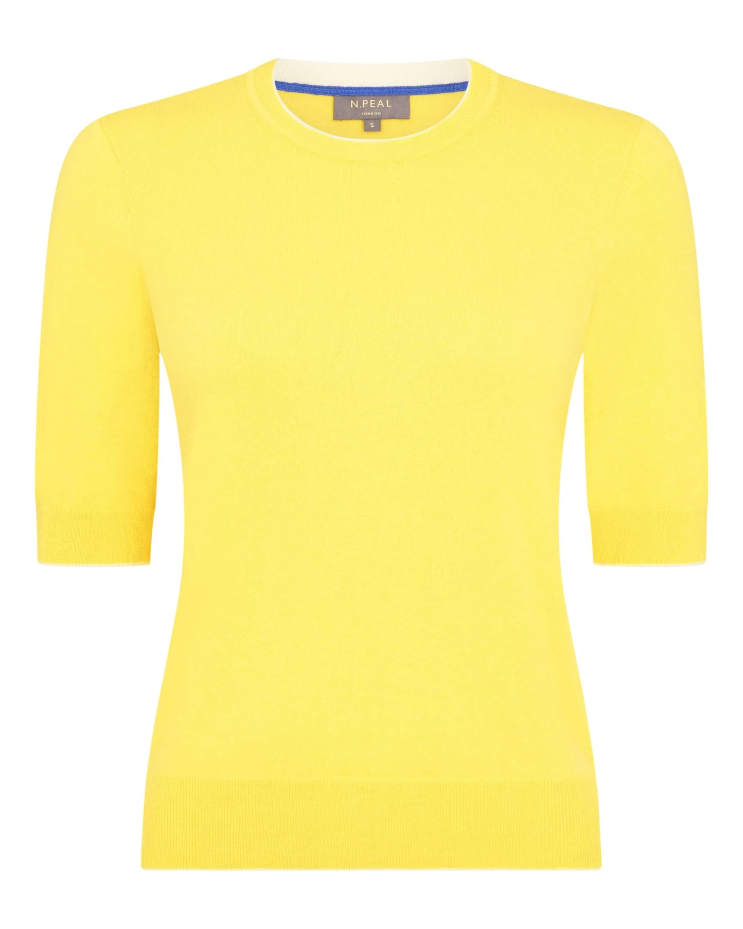 Women's Cotton Cashmere T-Shirt Sunshine Yellow 4 Women's Cotton Cashmere T-Shirt Sunshine Yellow - Image 2