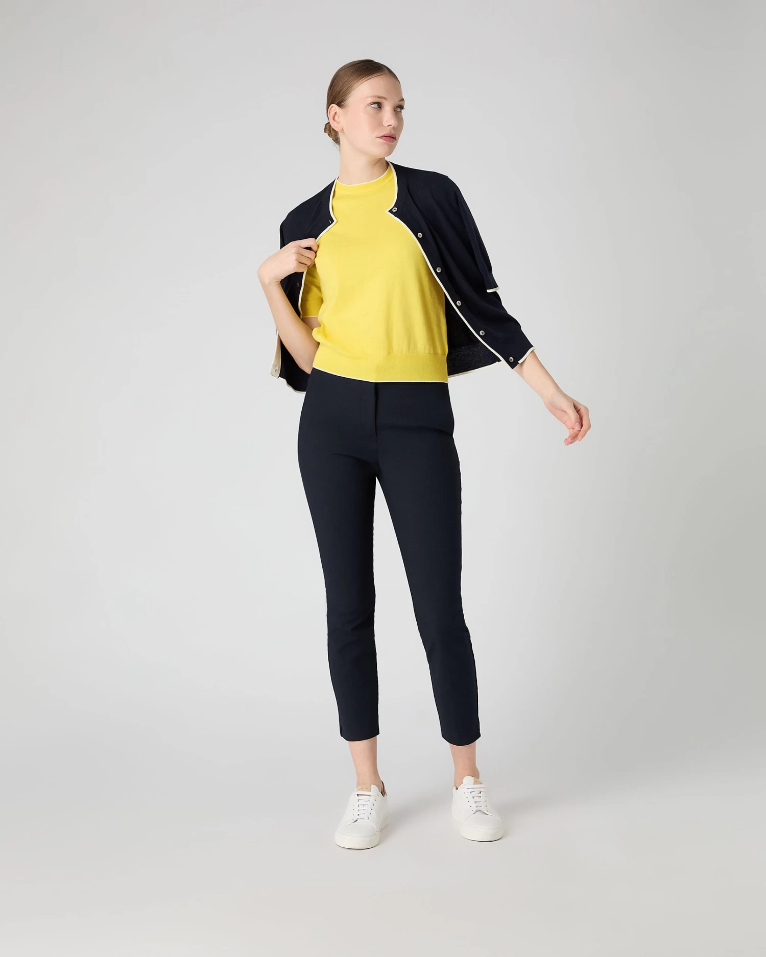 Women's Cotton Cashmere T-Shirt Sunshine Yellow 5 Women's Cotton Cashmere T-Shirt Sunshine Yellow - Image 3