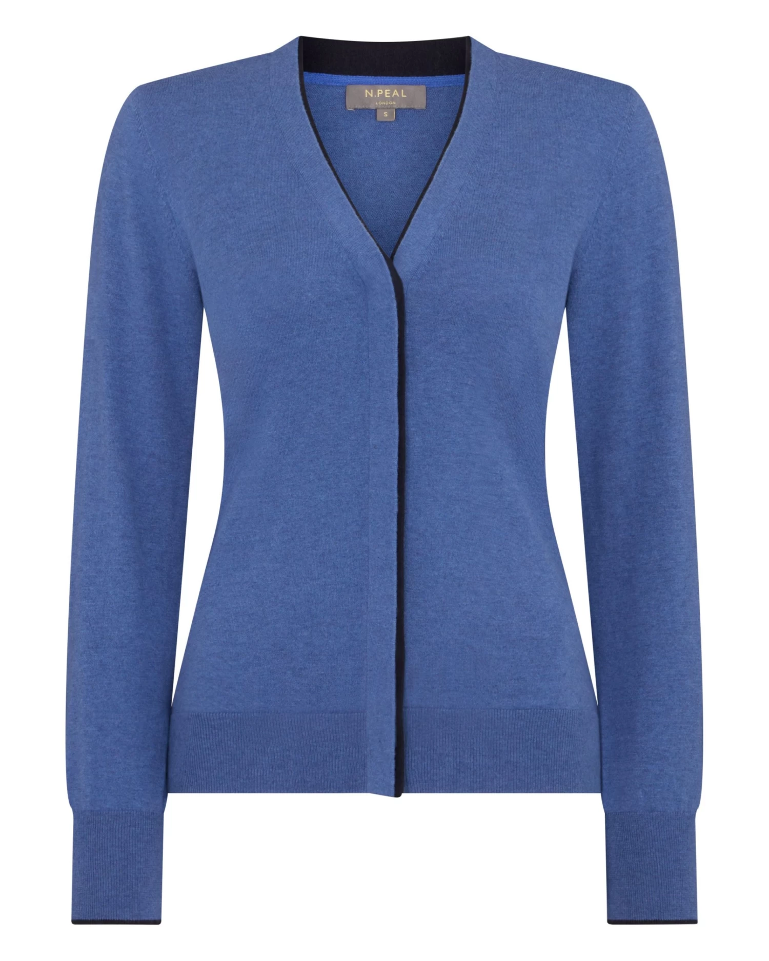 Women's Cotton Cashmere Cardigan Denim Blue 4 Women's Cotton Cashmere Cardigan Denim Blue - Image 2
