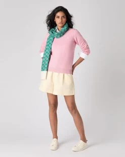 The Jockey Club Women's Round Neck Cashmere Jumper Flamingo Pink -Cozy Fashion Shop SS24 NPW108636 FLP 3op