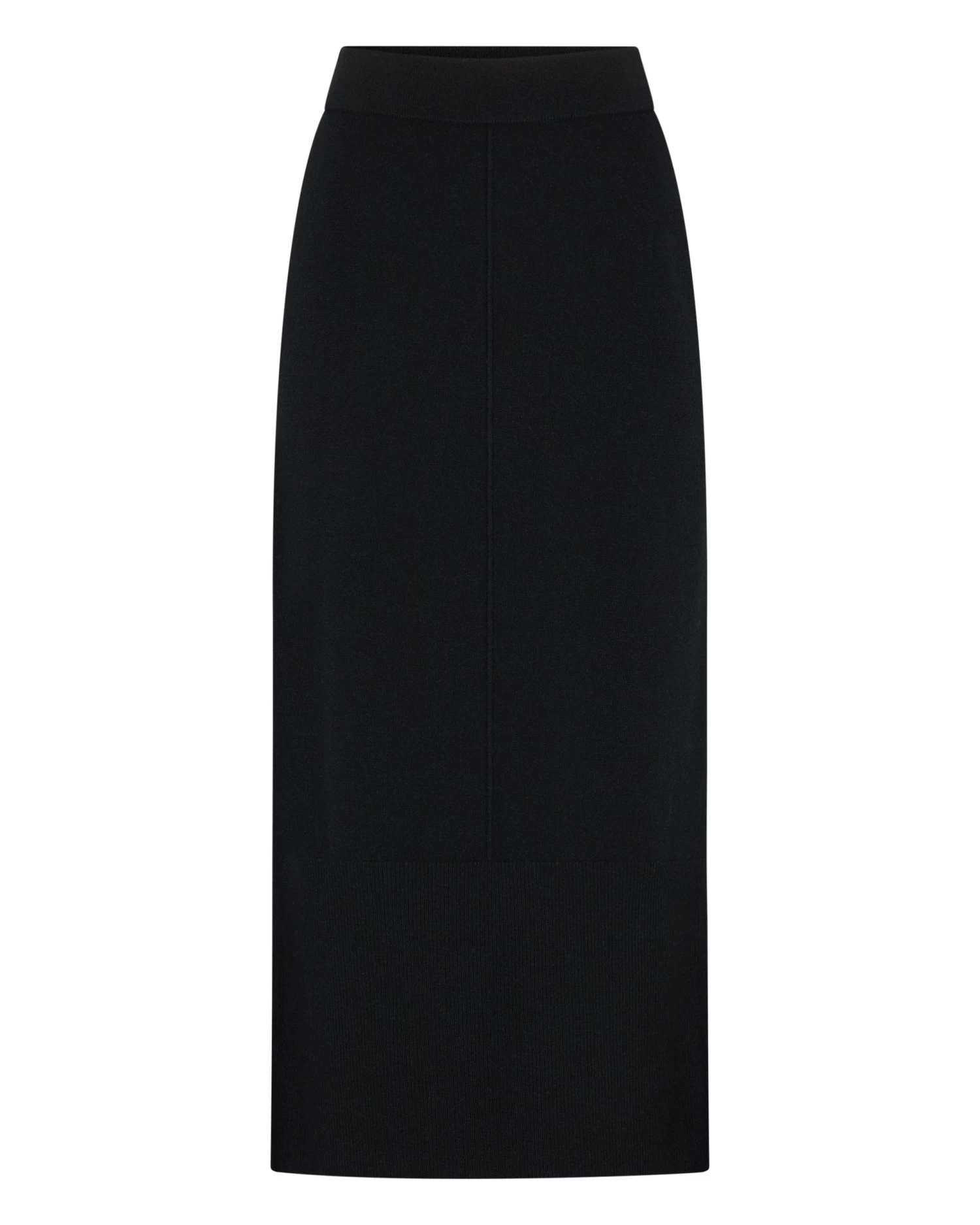 Women's Straight Cashmere Skirt Black 4 Women's Straight Cashmere Skirt Black - Image 2
