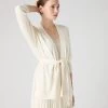 Women's Drop Shoulder Cashmere Cardigan New Ivory White -Cozy Fashion Shop SS24 NPW108787 N68 1