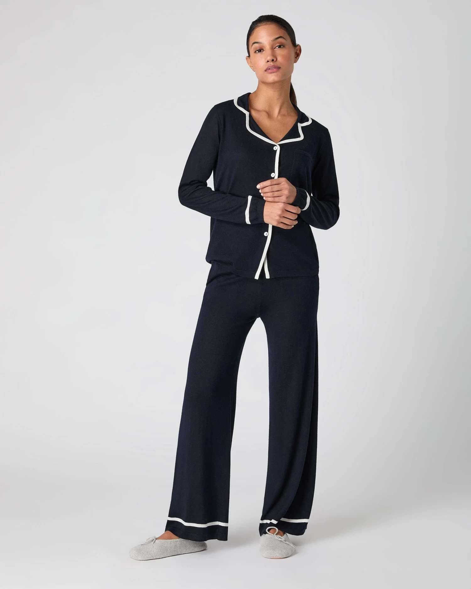 Women's Pyjama Trousers Navy Blue 5 Women's Pyjama Trousers Navy Blue - Image 3