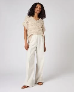 Women's Multi Stitch Vest Beige Brown -Cozy Fashion Shop SS24 NPW109073 BGE 3 9404b708 c812 44d5 a068 bfa2837d95f7