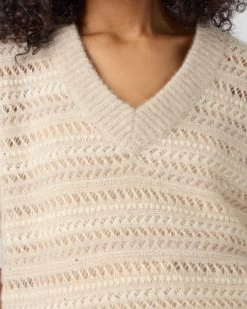 Women's Multi Stitch Vest Beige Brown -Cozy Fashion Shop SS24 NPW109073 BGE 5 d726b36e 89b9 4b31 82ba 4b974e67b04e