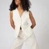 Women's Mila Cotton Cashmere Silk Waistcoat New Ivory White 1 Women's Mila Cotton Cashmere Silk Waistcoat New Ivory White -Cozy Fashion Shop SS24 NPW109097 NIV 1 98164ef4 e247 4235 a4bc ecf46cef5e38