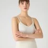 Women's Cotton Cashmere Silk Camisole New Ivory White