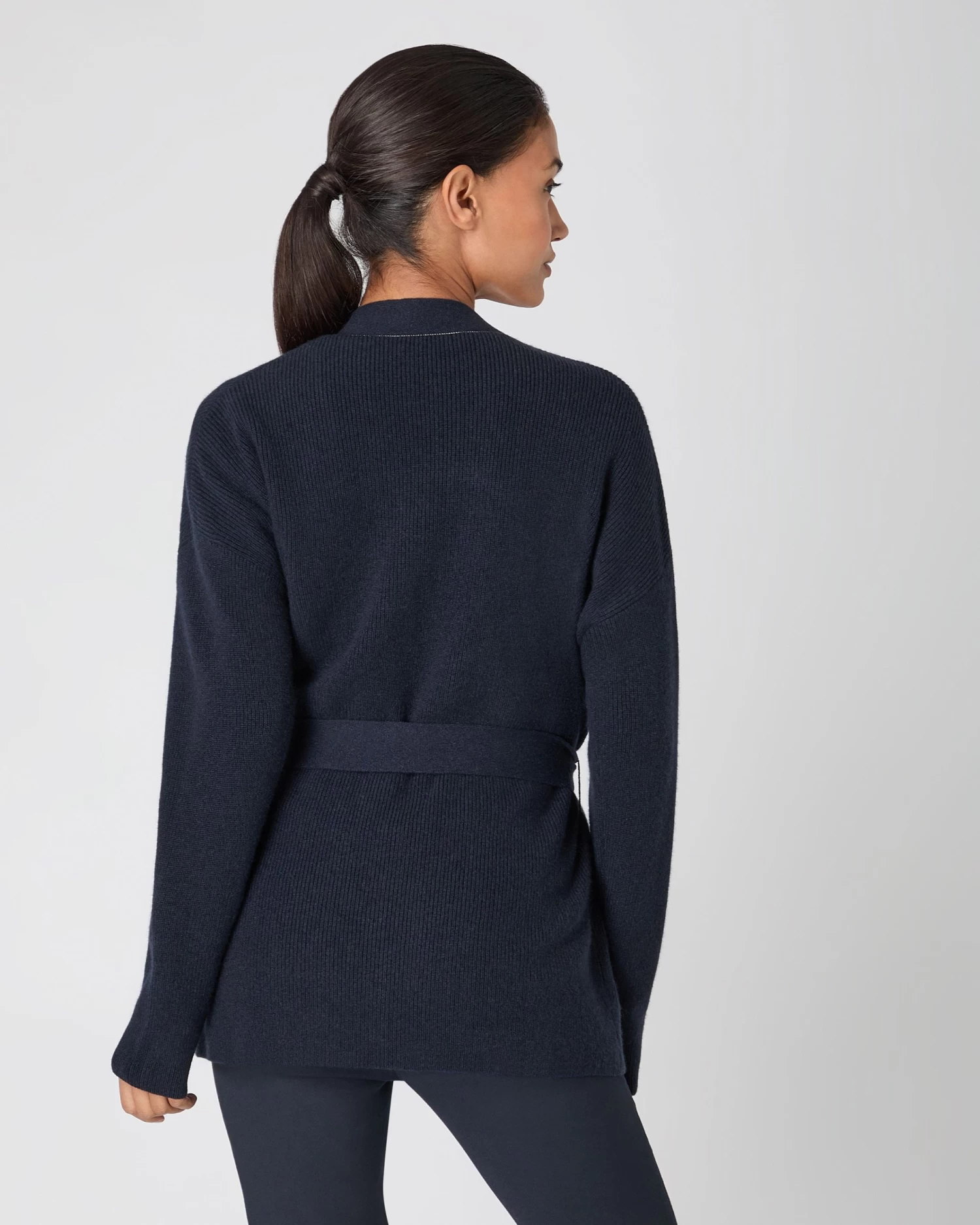 Women's Cardigan With Metal Trim Navy Blue 6 Women's Cardigan With Metal Trim Navy Blue - Image 4