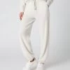 Women's Metal Trim Trouser Ivory White Sparkle -Cozy Fashion Shop SS24 NPW109114 ISP 1