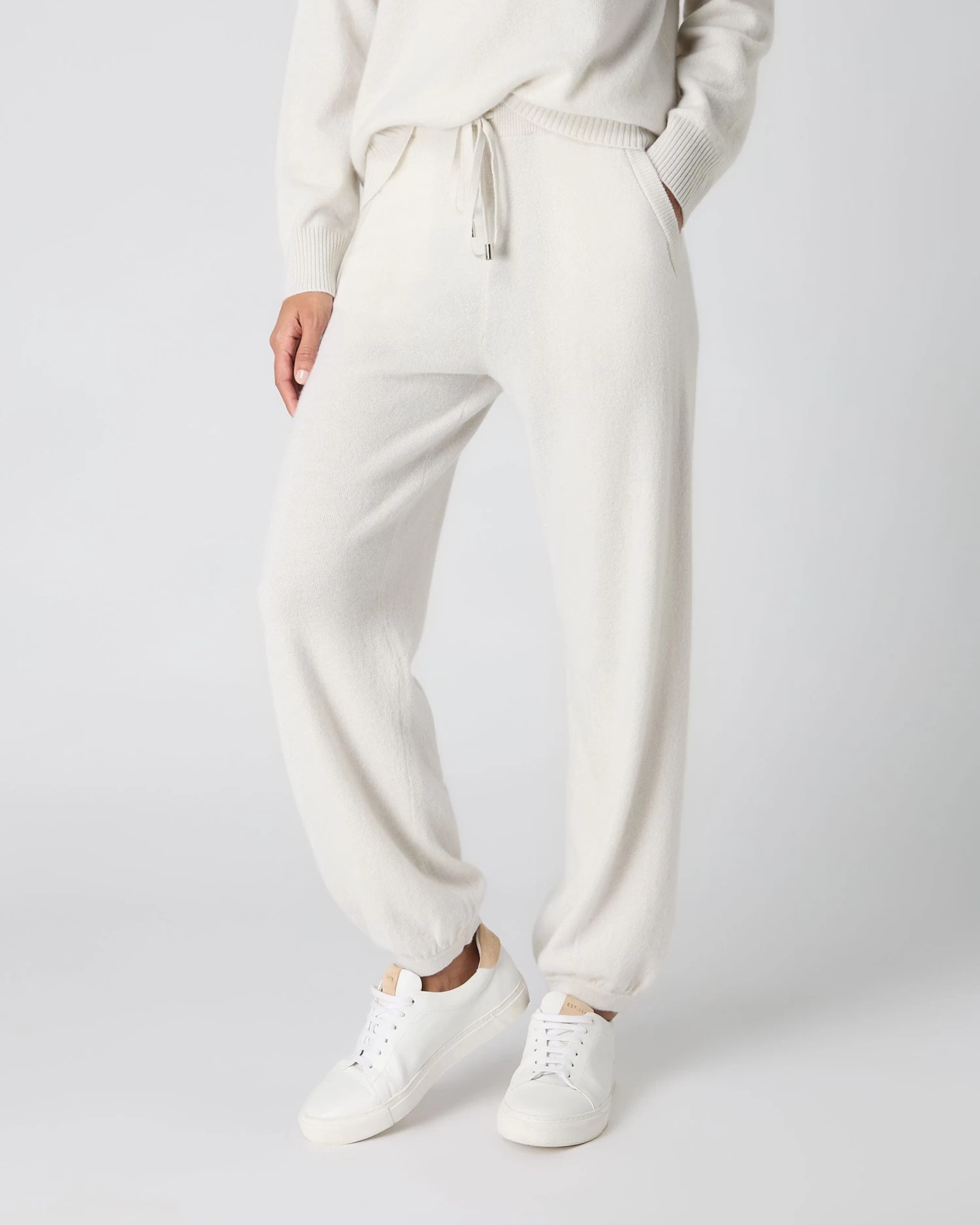 Women's Metal Trim Trouser Ivory White Sparkle 3 Women's Metal Trim Trouser Ivory White Sparkle