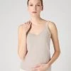 Women's Cotton Cashmere Camisole Sandstone Brown 1 Women's Cotton Cashmere Camisole Sandstone Brown -Cozy Fashion Shop SS24 NPW109123 S44 1