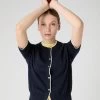 Women's Cotton Cashmere Short Sleeve Cardigan Navy Blue -Cozy Fashion Shop SS24 NPW109124 N08 1