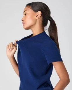 Women's Lottie Cashmere T-Shirt French Blue 11 Women's Lottie Cashmere T-Shirt French Blue -Cozy Fashion Shop SS24 NPW109132 F71 5