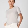 Women's Lottie Cashmere T-Shirt Pebble Grey -Cozy Fashion Shop SS24 NPW109132 PBG 1