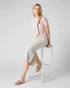 Women's Lottie Cashmere T-Shirt Quartz Pink -Cozy Fashion Shop SS24 NPW109132 QZP 3