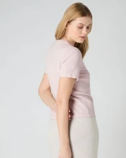 Women's Lottie Cashmere T-Shirt Quartz Pink -Cozy Fashion Shop SS24 NPW109132 QZP 4