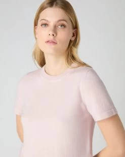 Women's Lottie Cashmere T-Shirt Quartz Pink -Cozy Fashion Shop SS24 NPW109132 QZP 5