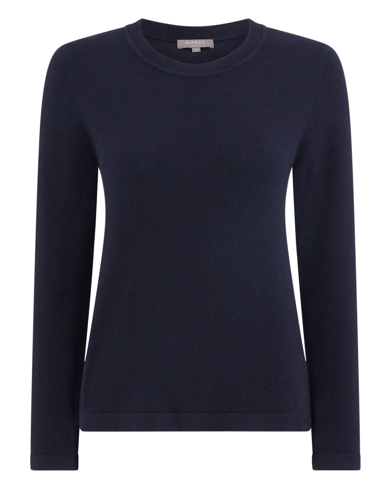Women's Hallie Round Neck Cashmere Jumper Navy Blue 4 Women's Hallie Round Neck Cashmere Jumper Navy Blue - Image 2