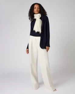 Women's Superfine Cashmere Silk Blazer Navy Blue -Cozy Fashion Shop SS24 NPW109244 NVY 3 5df5ec8f 3254 4071 9b1e 67007922dff6