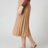 Women's Cashmere Ribbed Skirt Sahara Brown -Cozy Fashion Shop SS24 NPW109246 S55 1