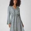 Women's Printed Silk Cashmere Dress French Blue PRE-ORDER 1 Women's Printed Silk Cashmere Dress French Blue PRE-ORDER -Cozy Fashion Shop SS24 NPW109263P F72 1
