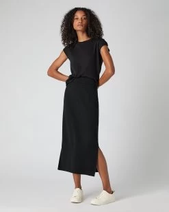 Women's Cotton Cashmere Silk Top Black -Cozy Fashion Shop SS24 NPW109265 BLK 3