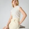 Women's Cotton Cashmere Silk Top New Ivory White