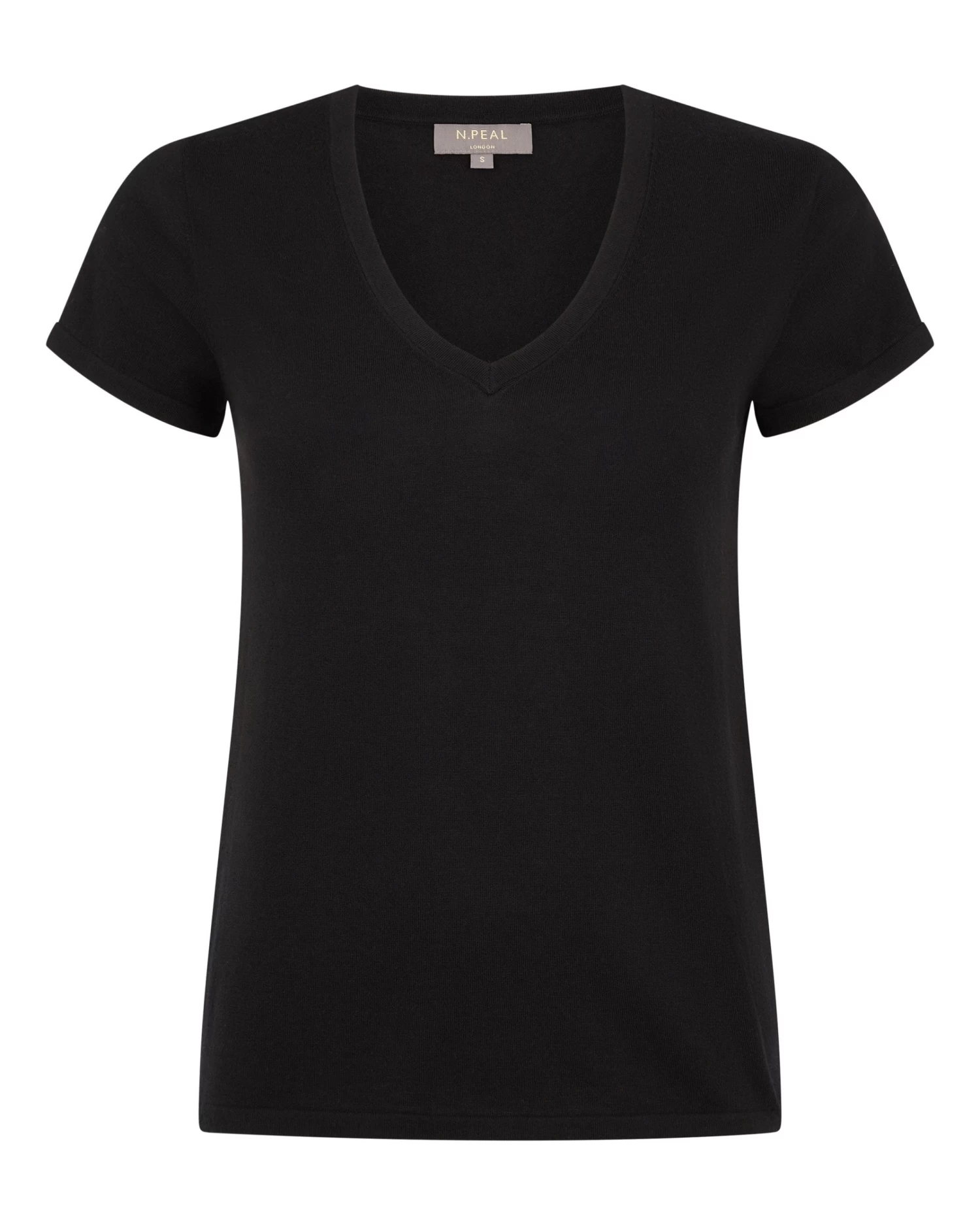 Women's Cotton Cashmere Silk T-Shirt Black 4 Women's Cotton Cashmere Silk T-Shirt Black - Image 2