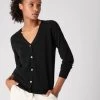Women's Lara V Neck Cashmere Cardigan Black