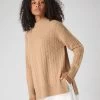 Women's Esme Cable Mock Neck Cashmere Jumper Sahara Brown -Cozy Fashion Shop SS24 NPW109300 S55 1