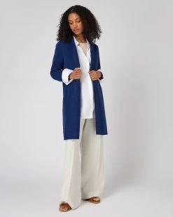 Women's Abbey Cashmere Cardigan French Blue -Cozy Fashion Shop SS24 NPW109372 F72 3