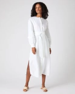 Women's Willow Linen Dress White PRE-ORDER