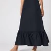 Women's Sofia Ruffle Linen Skirt Navy Blue PRE-ORDER -Cozy Fashion Shop SS24 NPW109379 NVY 1