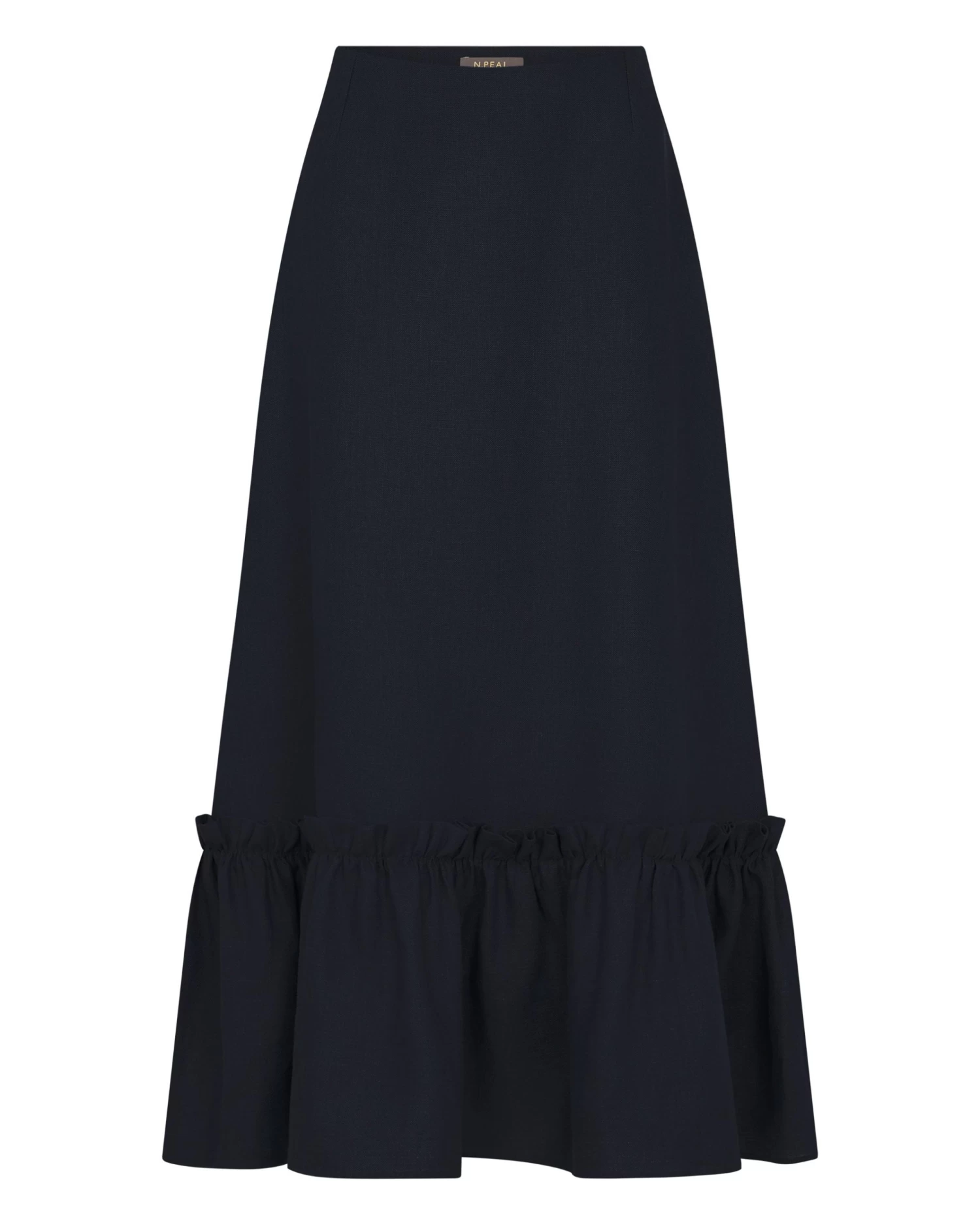 Women's Sofia Ruffle Linen Skirt Navy Blue PRE-ORDER 4 Women's Sofia Ruffle Linen Skirt Navy Blue PRE-ORDER - Image 2