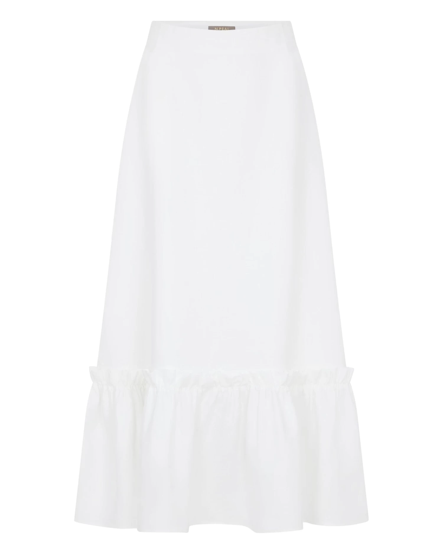 Women's Sofia Ruffle Linen Skirt White PRE-ORDER 4 Women's Sofia Ruffle Linen Skirt White PRE-ORDER - Image 2