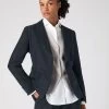 Women's Chloe Linen Jacket Navy Blue -Cozy Fashion Shop SS24 NPW109380 NVY 1