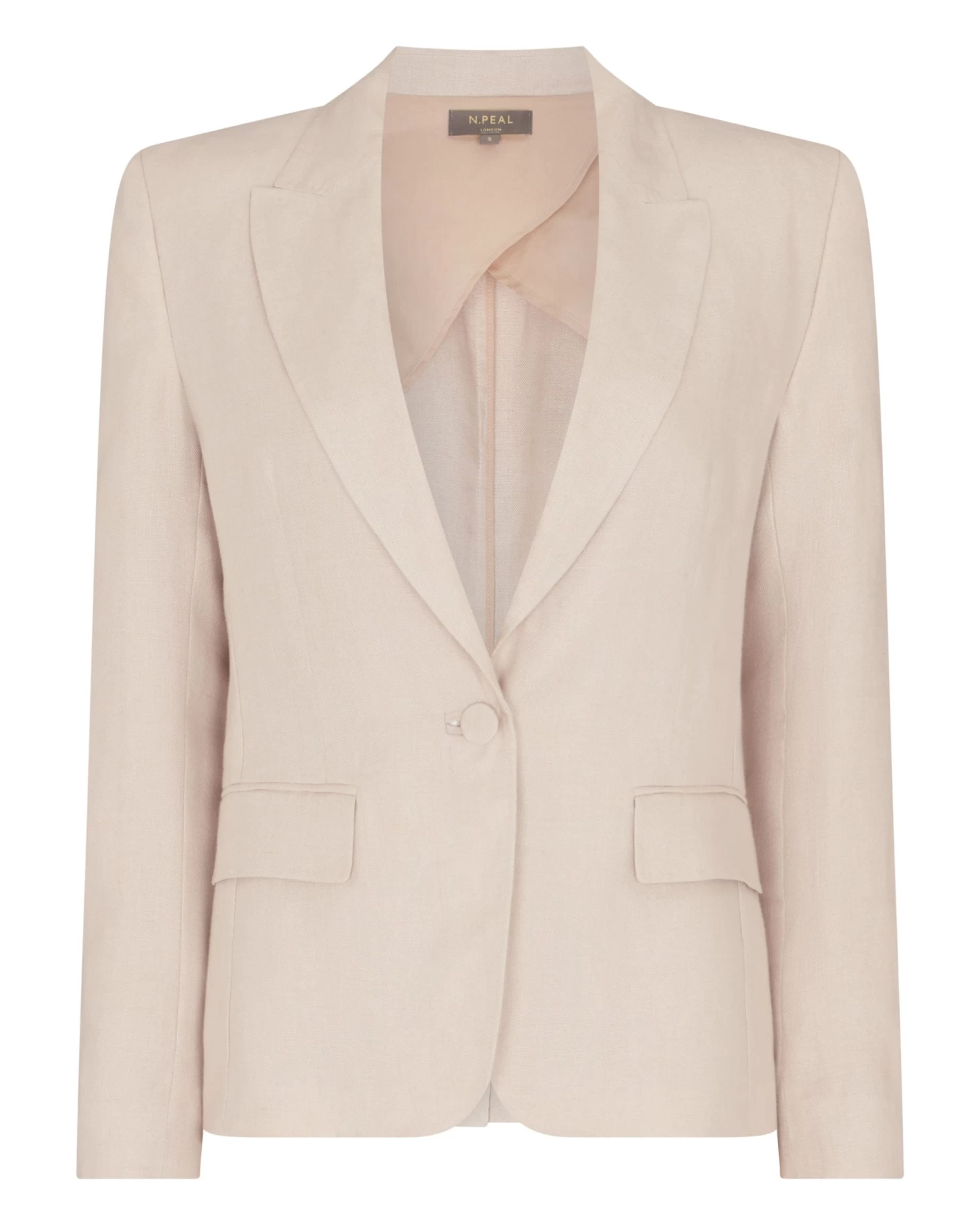 Women's Chloe Linen Jacket Oat Brown 5 Women's Chloe Linen Jacket Oat Brown - Image 3
