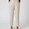 Women's Harper Crop Linen Trouser Oat Brown -Cozy Fashion Shop SS24 NPW109384 O19 1